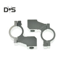 (Silber) 1 Paar Motorrad-Lenkerspiegelhalterung M10-Gewinde Aluminium-Rückspiegelhalter Klemmadapter