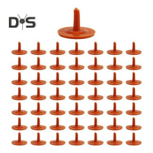 (orange) 50 Stück Golfballmarker, Ballpositionsmarker, mehrfarbig, flach, rund, Positionsmarker aus