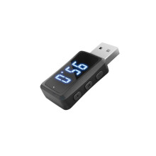 FM02 Mini USB Bluetooth 5.3 FM-zenderadapter Audio-ontvanger met LED-display 87,5-95 MHz Verstelbare