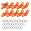 (orange) 10 Stück Angelköder-Hakenhalter mit Gummiringen Universal Angelruten-Köder-Fishook-Halter mit 1
