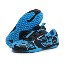 (bleu, 30) Kids Soccer Shoes Tf Football Boots Professional Cleats Grass Training Sport Footwear Rotating Push Button Boys Outdoor