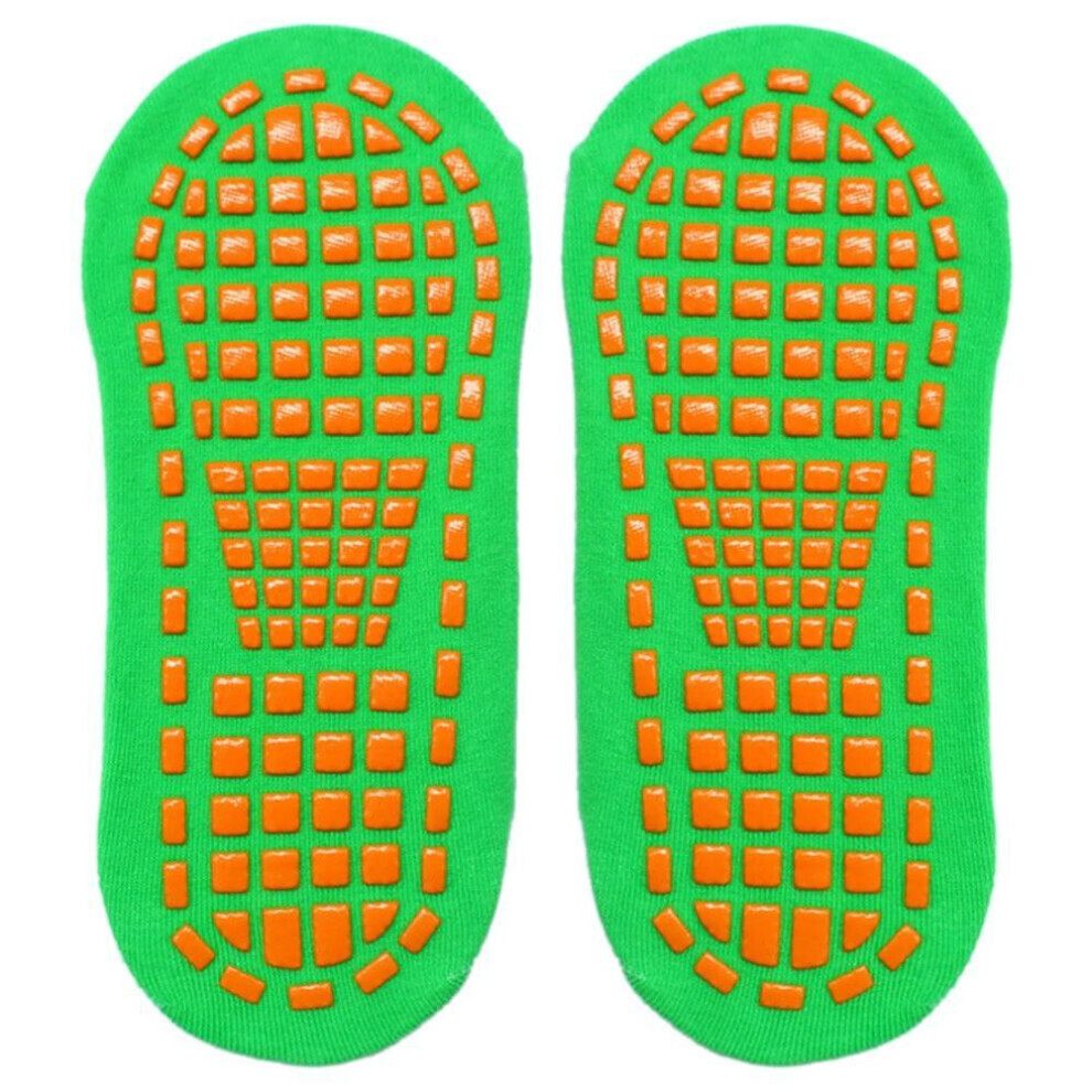 Chaussettes courtes antidérapantes (vertes, aldultes) Chaussettes d'intérieur en coton respirant Chaussettes de Yoga