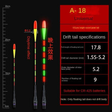 (A18-No color change) 1pc Super Bright Led Fishing Smart Float Top Luminous Night Fishing Float Top Cr425 Battery