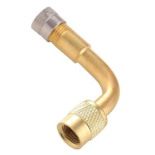 (Dorado, 90 grados) Extensión de válvula de neumático en ángulo de 45/90/135 grados Adaptador de válvula