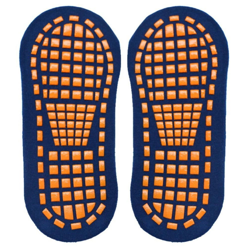 (navy blue, aldult) Non-slip Short Socks Home Floor Socks Indoor Sport Breathable Cotton Socks Yoga Socks