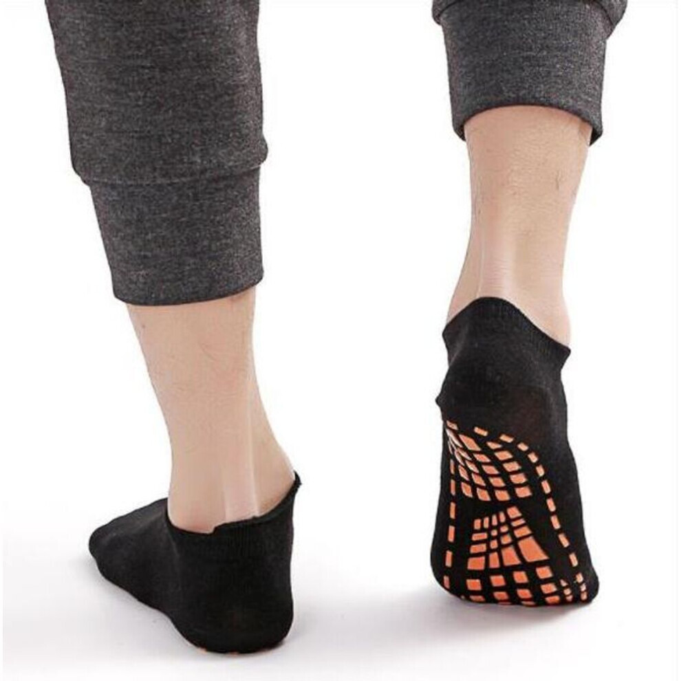 (black, aldult) Chaussettes courtes antidérapantes Chaussettes de sol pour la maison Chaussettes d'intérieur en coton respirant Chaussettes de yoga