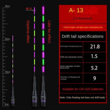 (A13-No color change) 1pc Super Bright Led Fishing Smart Float Top Luminous Night Fishing Float Top Cr425 Battery