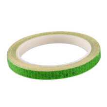 (Verde) Adhesivo reflectante para bicicleta Adhesivo para rueda de motocicleta Cinta de seguridad para
