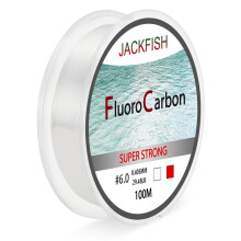 (weiß, 0,37 mm --- 22,7 lb) Jackfish 100 m Fluorocarbon Angelschnur 4-32 lb Kohlefaser Vorfachschnur