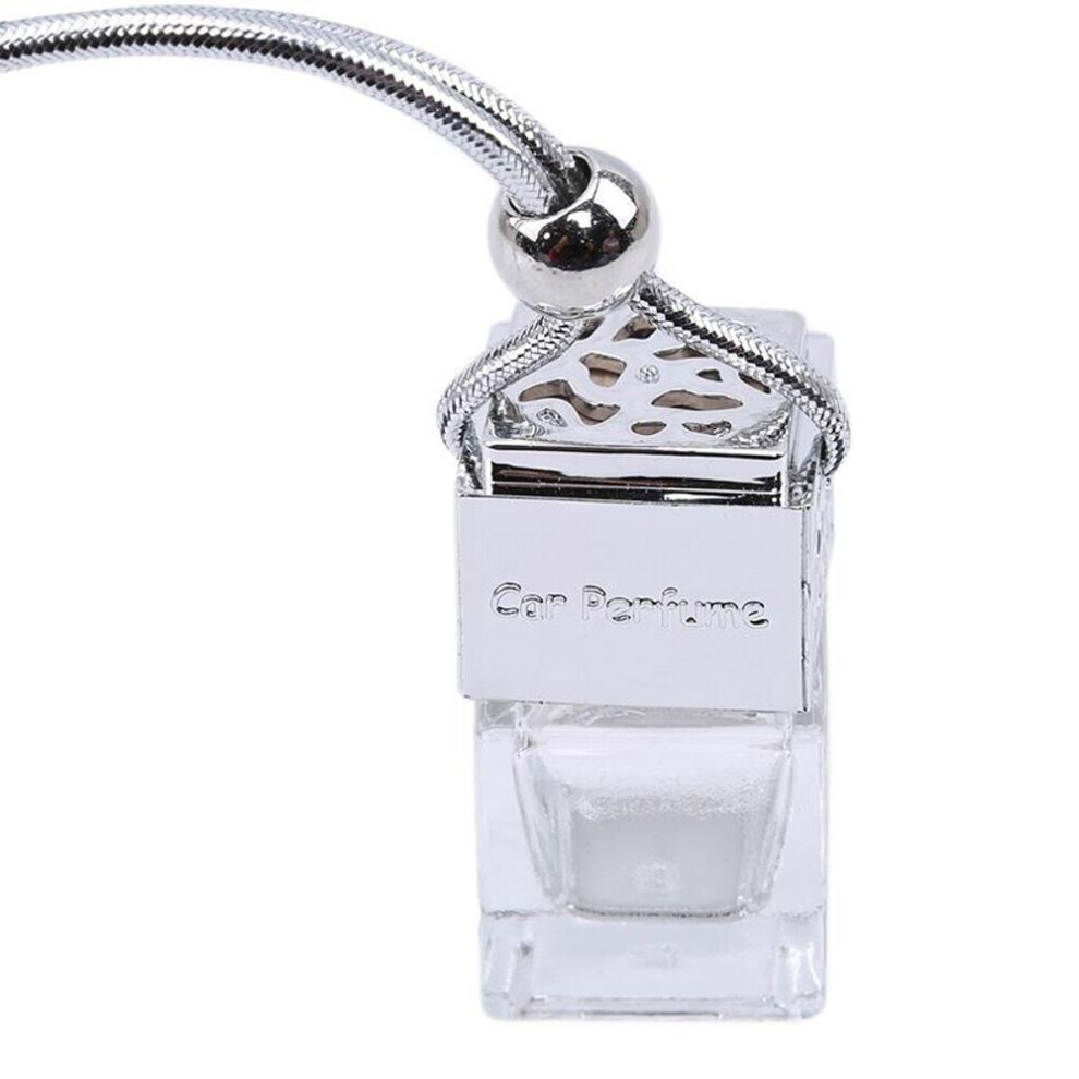 Bouteille de parfum (argent) pour voiture, diffuseur de parfum en verre, boîte vide