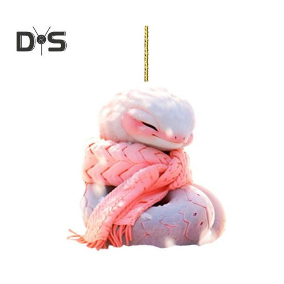 (A) 1/6pcs Cartoon Snake Pendants Hanging Ornaments With Lanyard Easy To Hang Decorative Animal Keyring Accessories Ornament