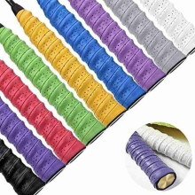 (Jaune) Poignée de raquette antidérapante Badminton Bande de transpiration Accessoires de sport d'extérieur Ruban adhésif Tennis Poignées