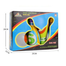 (veelkleurig, 19*6.5*6.5,10cm,6st) Kegelspel voor kinderen Bowlingset Xxl met 6 of 10 zachte PU-kegels