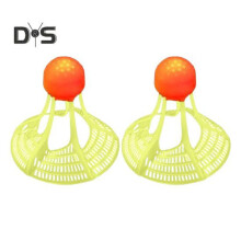 (red) 2 Pcs Badminton Shuttlecocks Baseball Practice Windproof Lighting Birdies 360-degree Lighting Badminton Balls For Sports Activities