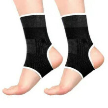 (black, ankle guard/double) Bamboo Charcoal Knitted Ankle Brace For Sports, Basketball, Cycling & Mountaineering