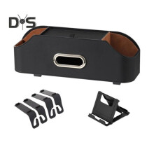 (black, 1pc) Multifunctional Car Seat Back Storage Box With Bottle Holder Large Capacity Universal Easy To Install Car Seat Tissue