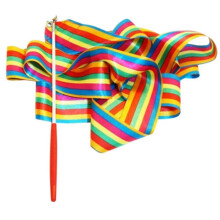 4m Gymnastics Rhythmic Dancing Ballet Ribbon Streamer Twirling Baton Rod Wand