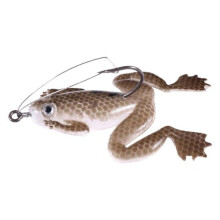 (schwarz grau) Froschköder, Anti-Break-Angeln, hohe Simulation, wiederverwendbar, schwarzer Fisch, schwimmende