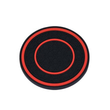(red) Car Cup Coaster Mug Pad High Temperature Resistant Non-slip Design Waterproof Pvc Coaster Automotive Cup Mat Car Interior Accessories