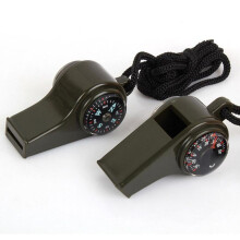 Outdoor Camping Multifunctional Survival Whistle Portable Hanging Rope Compass / Thermometer