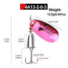 (24) Ftk Spinner Bait 4.1g 4.6g 7.4g 10.8g 12.5g Lepellokmiddelen Snoek Metaal Met Dreggen Kunstaas