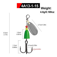(8) Ftk Spinner Bait 4.1g 4.6g 7.4g 10.8g 12.5g Lepellokmiddelen Snoek Metaal Met Dreggen Kunstaas Baars
