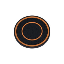 (orange) Car Cup Coaster Mug Pad High Temperature Resistant Non-slip Design Waterproof Pvc Coaster Automotive Cup Mat Car Interior