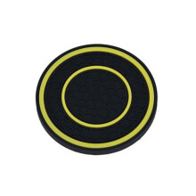 (yellow) Car Cup Coaster Mug Pad High Temperature Resistant Non-slip Design Waterproof Pvc Coaster Automotive Cup Mat Car Interior
