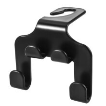 (A1) Car Seat Headrest Hook Hanger Black Storage Organizer Universal For Handbag Purse Coat Fit Universal Vehicle Car Holder