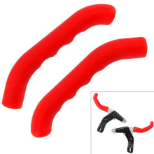 Funda protectora de silicona para manija de freno de bicicleta universal (roja) para bicicletas de montaña