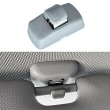 2x Gray Sun Visor Shade Sunroof Hook Clip For Skoda Fabia Octavia Superb 2002-08