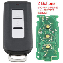 (Andere, 2 Tasten) 433 MHz 2-Tasten-Smart-Remote-Schlüssel mit PCF7952-Chip, passend für Mitsubishi