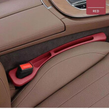 (red, 1pc) Universal Pu Leather Car Seat Gap Filler Organizer - Leakproof Storage (1 Pair)