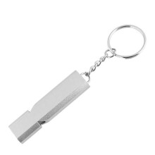 (silver) Outdoor Emergency Loud Sound Stainless Steel Survival Sports Training Whistle