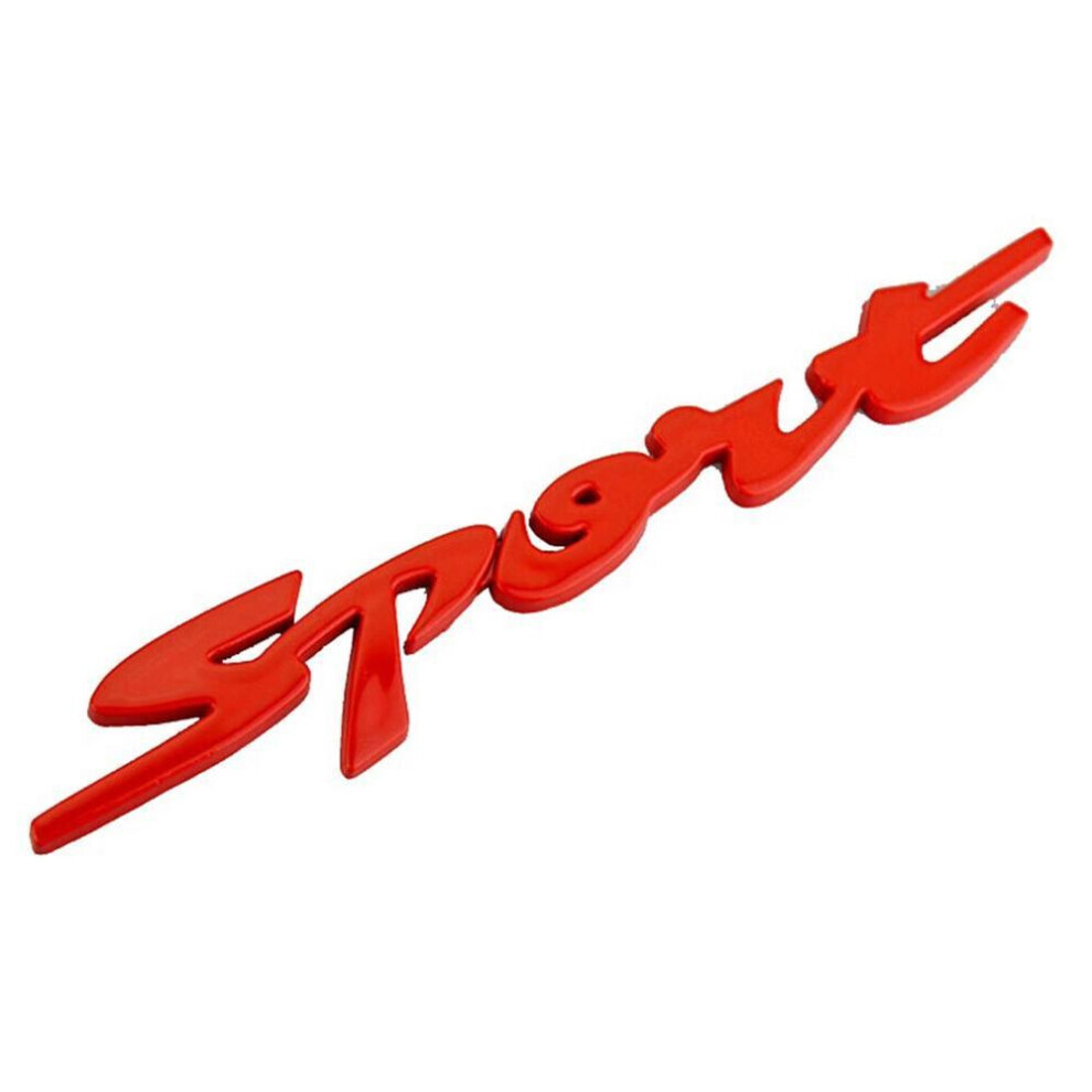 (rouge) Décoration extérieure de voiture Fashion 3D Car Sport Letter Shape Design Auto Sticker Vehicle Decal Decor Auto Parts