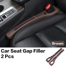 (brown) 2pcs Car Seat Gap Filler Between Seats Crevice Interior Decoration Auto Accessories For Skoda Kodiaq Gt Octavia Superb 3 2