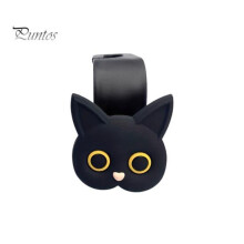 (black, 1pc) 1/2/4pcs Car Seat Hook Cartoon Cat Shape Strong Load-bearing Simple Installation Purse Bag Hanger Storage Hook Auto Interior