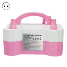 (Rosa, EU-Stecker) Elektrische Ballonpumpe, tragbar, automatisch, mit Doppeldüse, 110 V, 600 W, Ballon-Inflator,