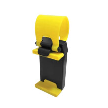 (yellow) Universal Car Phone Holder, Plastic Steering Wheel Mount, Mobile-phone Stand Support, Bike Clip Mount, Durable And Easy To