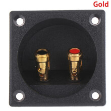 (goud) 1 st. 50 mm ronde subwoofer-aansluiting voor autoradio-luidsprekerbox