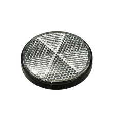 (blanco) Reflector redondo para bicicleta, accesorio reflectante de seguridad para ciclismo nocturno
