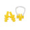 Bouchons d'oreilles en silicone pour la natation (orange) 4