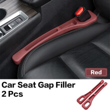 (red) 2pcs Car Seat Gap Filler Between Seats Crevice Interior Decoration Auto Accessories For Skoda Kodiaq Gt Octavia Superb 3 2 Fabia
