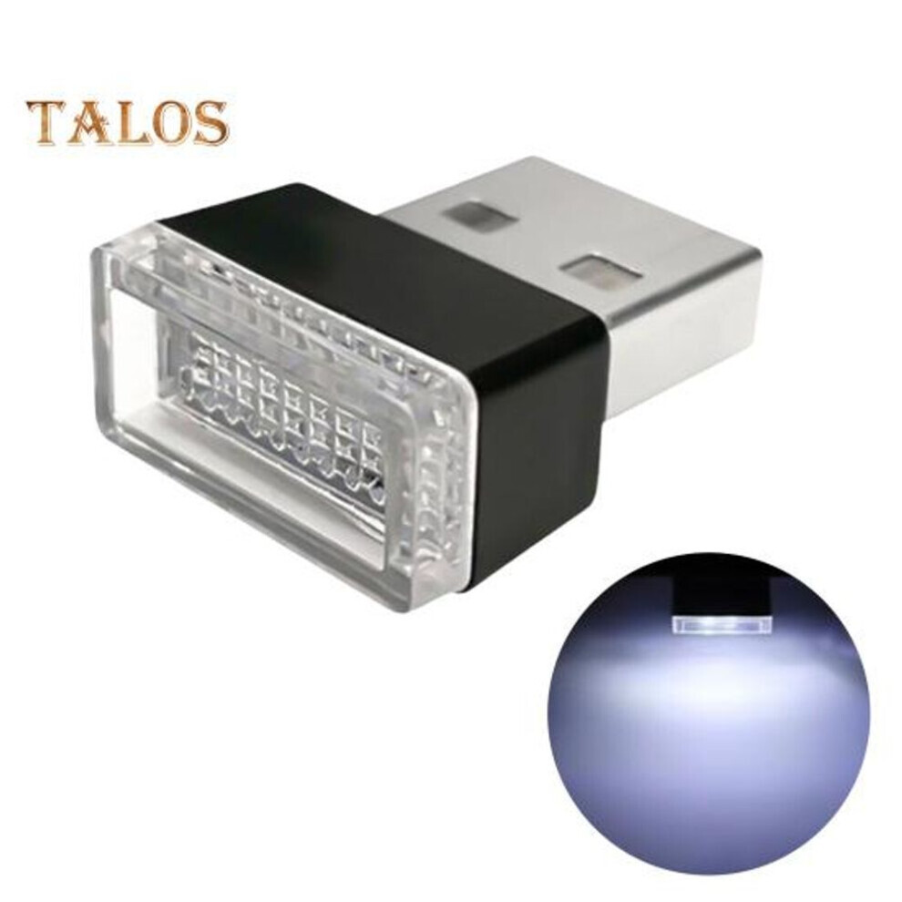 (blanc) Lampe d'ambiance voiture Usb Led Eclairage d'ambiance Plug-in Usb Decor Veilleuse Universelle Auto Intérieur Accessoires
