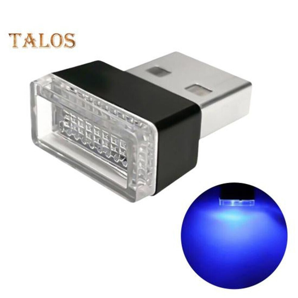 (bleu) Lampe d'ambiance voiture Usb Led Eclairage d'ambiance Plug-in Usb Décor Veilleuse Universelle Auto Intérieur Accessoires