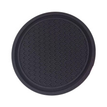 (black) Car Coasters Pvc Travel Auto Cup Holder Insert Coaster Anti Slip Vehicle Interior Accessories Cup Mats