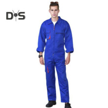 (blauw, XL) Heren Werk Overall Uniform Revers Lange Mouw Vuilafstotend Ritssluiting Ontwerp Zakken Jumpsuit