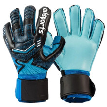 (Blu - Adulti Taglia 11) Guanti da portiere da calcio per bambini e adulti, guanti da portiere da calcio,