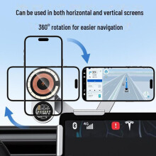 Tesla A8s Wireless Charging Phone Mount With Magnetic Suction, Navigation Support, And New Energy Compatibility