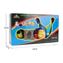 (veelkleurig, 19*6.5*6.5,10cm,10st) Kegelspel voor kinderen Bowlingset Xxl met 6 of 10 zachte PU-kegels